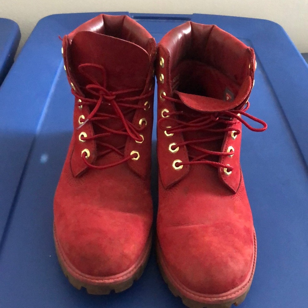 Limited edition Red Timberlands